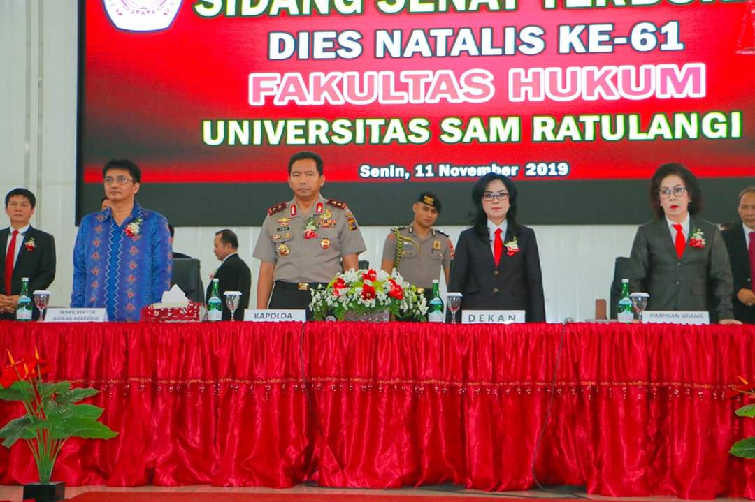 Gelar Dies Natalis, Kalalo: Fakultas Hukum Unsrat Bebas Korupsi dan Radikalisme