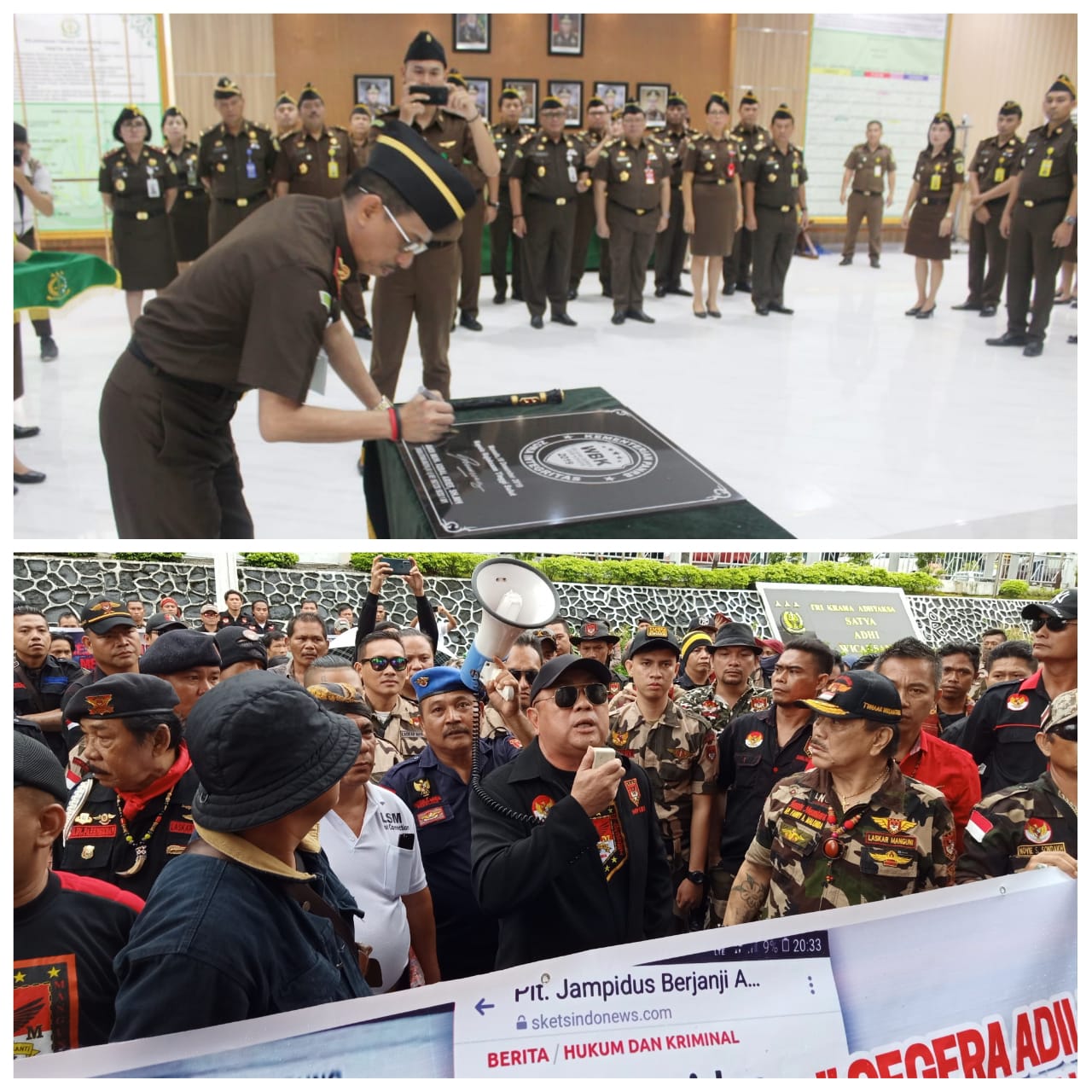 Sejam Sebelum Pendemo Tiba, Kajati Tinggalkan Kantor Kejati