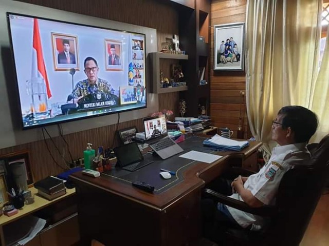 Walikota GSVL Bahas Anggaran Covid-19 Bersama Mendagri dan Menkeu