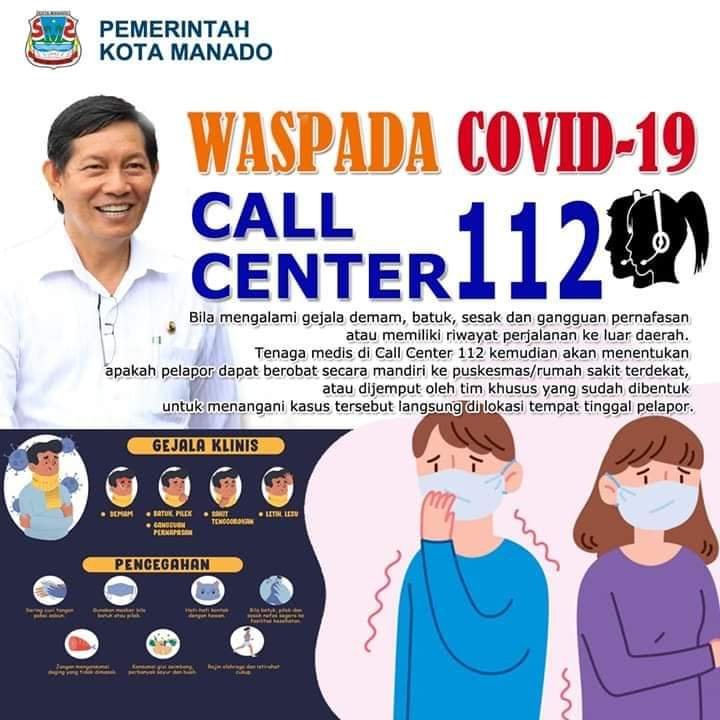 GSVL: Hubungi Call Center Manado Siaga, Jika Ada Laporan Covid-19