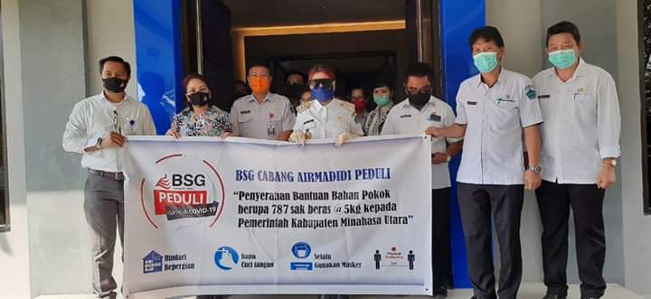 Pandemi Covid-19, BSG Salurkan Bantuan ke Warga Lewat Pemkab Minut