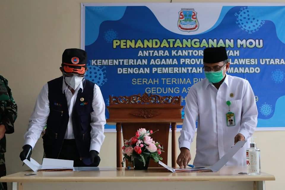 Walikota GSVL dan Kakanwil Kemenag Sulut Teken MoU, Manado Punya Rumah Singgah