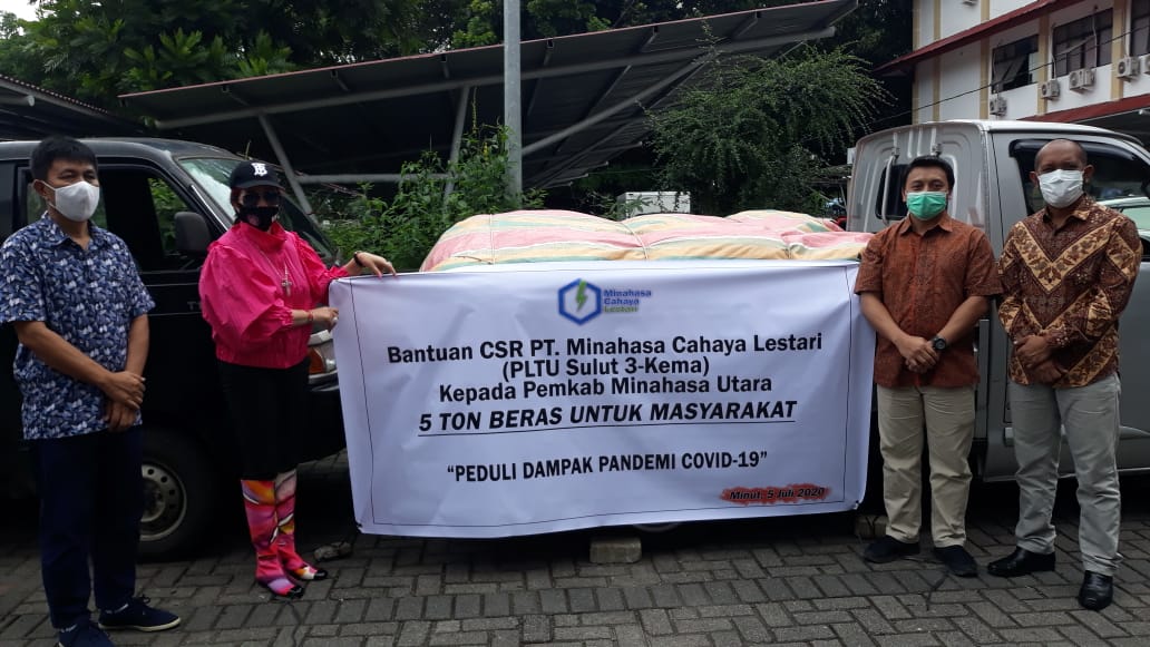 Lagi, Perusahan Dukung Pemkab Minut Peduli Warga, PT MCL Serahkan 5 Ton Beras