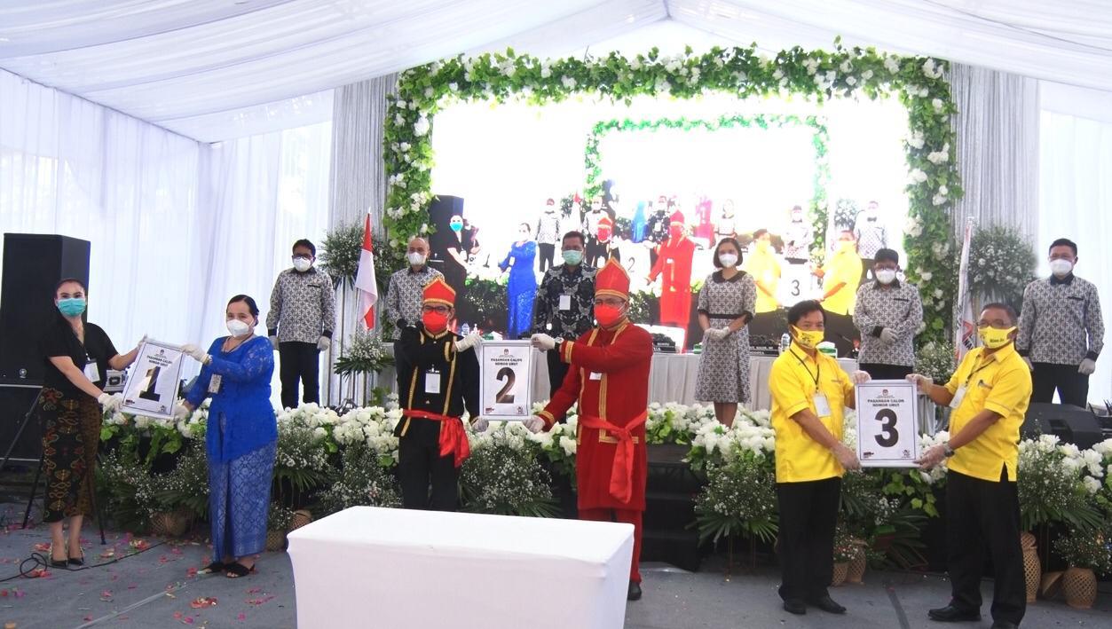 Terapkan Protokol Kesehatan Ketat, KPU Minut Sukses Gelar Pengundian Nomor Urut Paslon