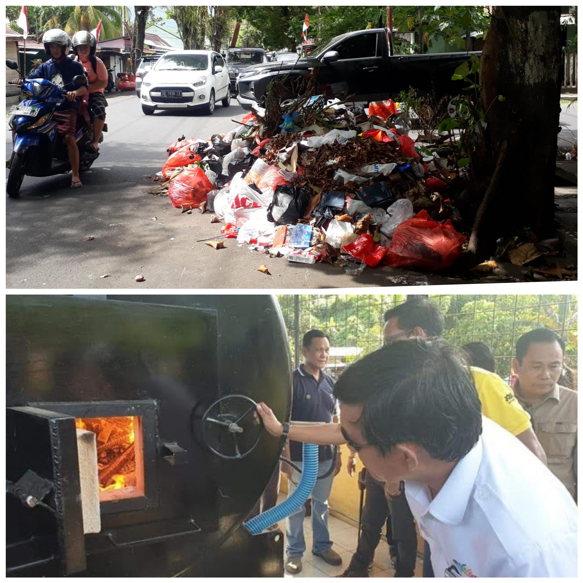 Banyak Tumpukan Sampah Berjejer di Pinggir Jalan Kota Manado, Apa Kabar Incinerator?