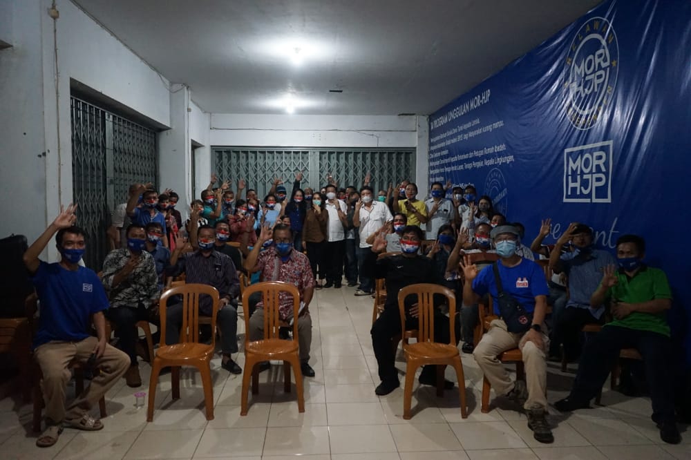 Mor Bastiaan Lantik Relawan Dominus, Taroreh: Torang Readi Torang Siap Menangkan MOR-HJP