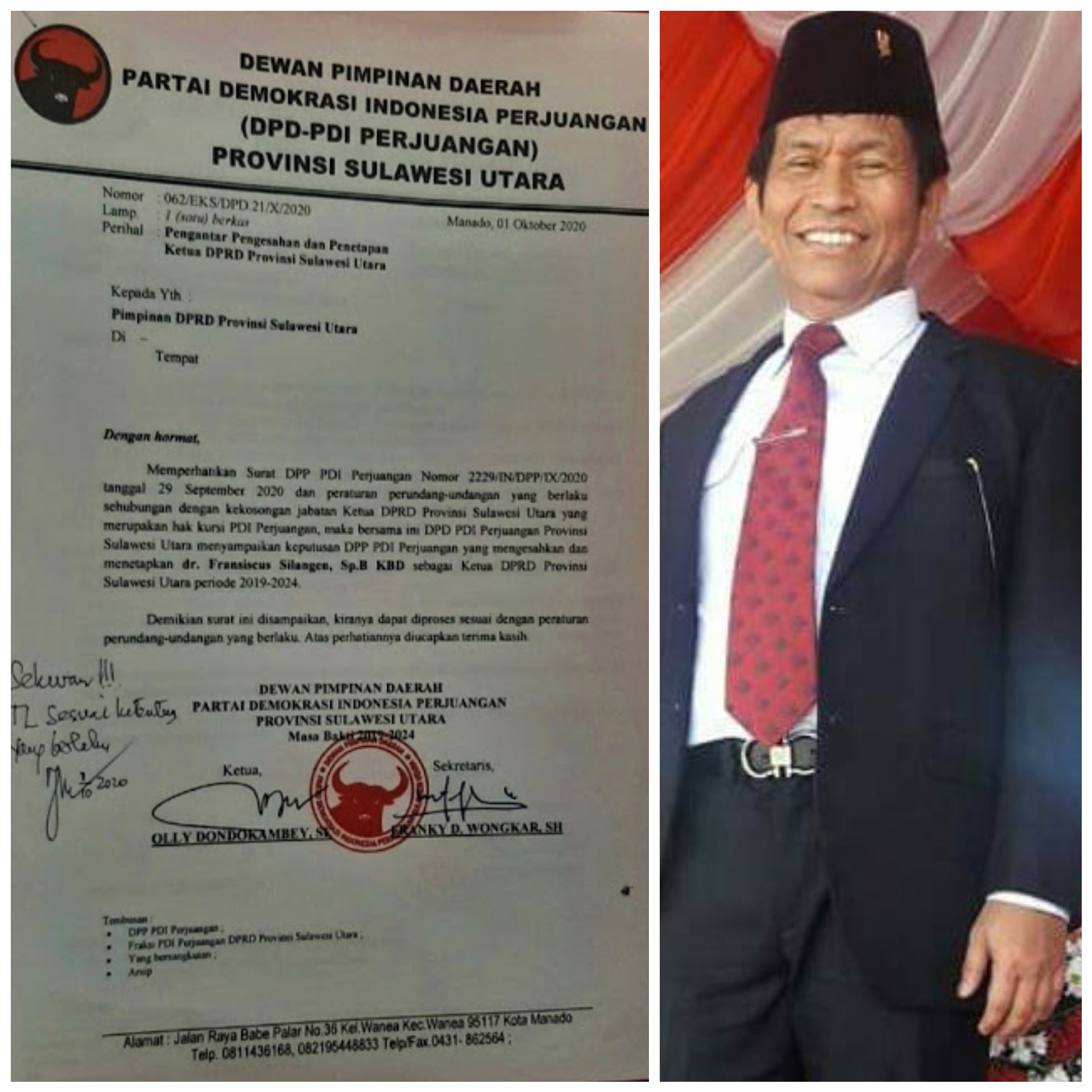 Harapan Warga BMR Pupus, PDIP Pilih Legislator Nusa Utara Jabat Ketua DPRD Sulut