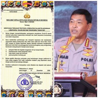 Terbitkan Maklumat, Kapolri Larang Perayaan Natal di Luar Gereja, Pawai dan Pesta Kembang Api