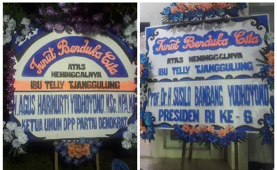 Karangan Bunga SBY dan AHY Berjejer di Kediaman Bupati E2L