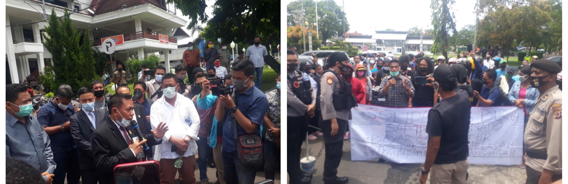 Buruh Sampah Demo Tuntut Pemkot Bayar Gaji 3 Bulan plus THR