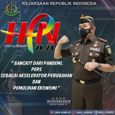 Ucapkan Selamat di HPN, Jaksa Agung dan Kajati Sulut Ajak Pers Jadi Akselerator Perubahan di Tengah Pandemi