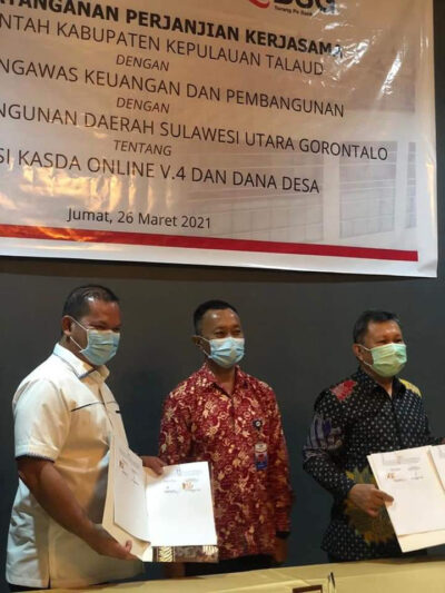 Bupati Talaud Teken MoU dengan BPKP dan PT Bank Pembangunan Daerah SulutGo