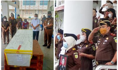 Jajaran Kejati Sulut Beri Penghormatan Terakhir Kepada Almarhumah Titik Mokodompit