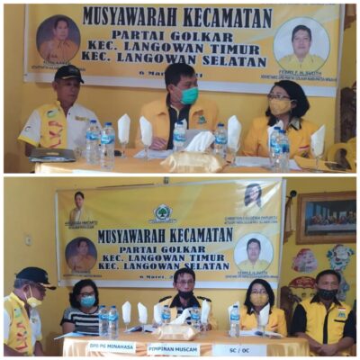 Greity Tololiu dan Karl Paulus Terpilih Ketua Golkar Kecamatan, Begini Pesan Adrie Kamasi