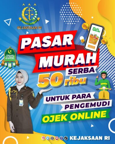 Kejaksaan RI Peduli Gelar Pasar Murah Virtual untuk Pengemudi Ojol