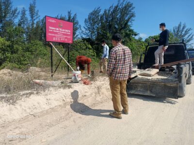Kejagung Pasang Tanda Penyitaan Aset di Tanah Milik Tersangka HH Terkait Kasus ASABRI