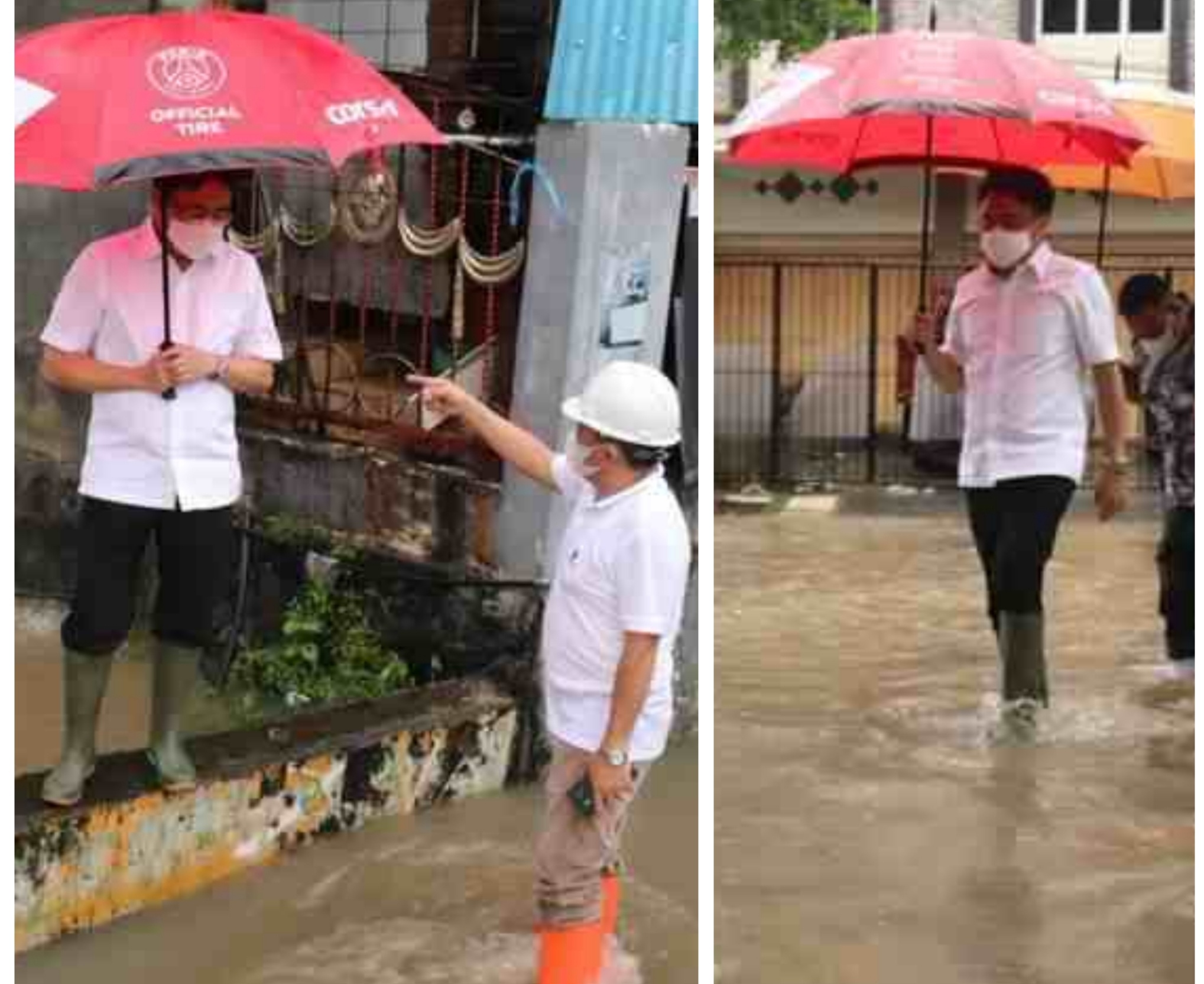 Walikota Manado Sisir Jalan Raya Pantau Drainase Di Tengah Hujan Deras