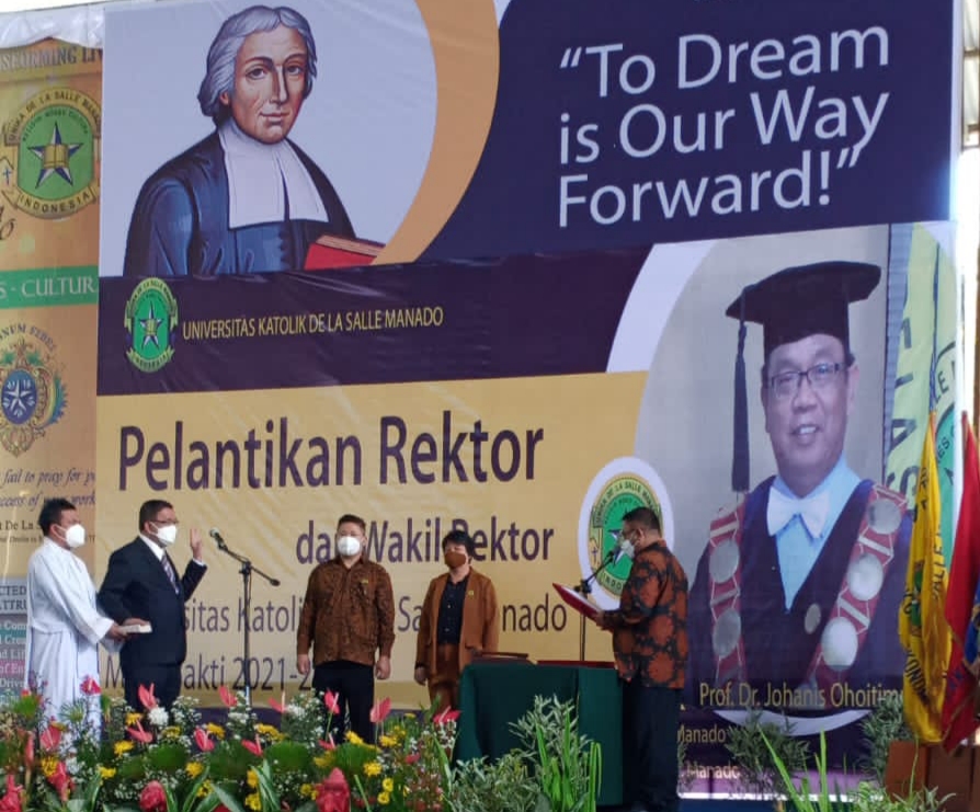 Selamat! Prof. Johanis Ohoitimur  Resmi Jabat Rektor De La Salle Manado, Begini Sambutan Lengkapnya