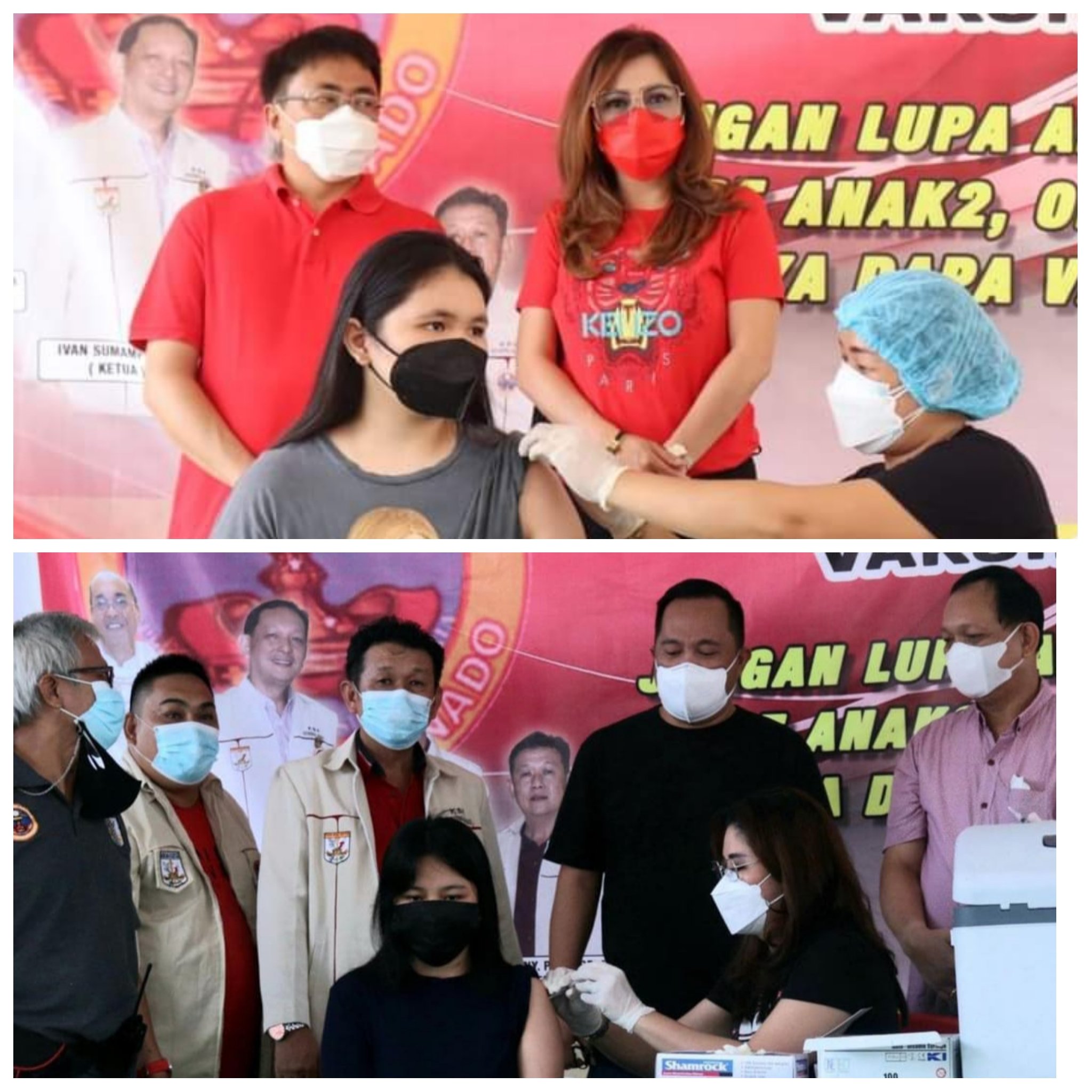Walikota dan Wawali Bergantian Kunjungi Lokasi Vaksinasi KBK Kevikepan Manado