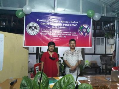 Linda Gerungan dan Junior Sumilat Terpilih Jadi Diaken dan Penatua Kolom 1 GMIM Kalvari Pineleng