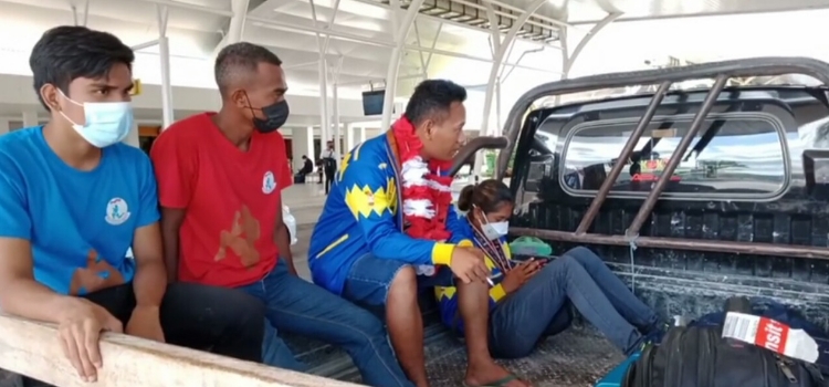 Atlet NTT Peraih Medali Emas PON Papua Dijemput dengan Mobil Pick Up