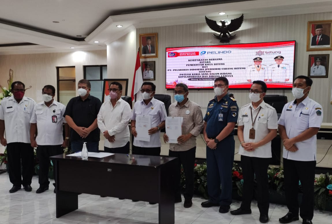 Kerja Holokrasi Stafsus Bikin Pemkot Bitung-PT Pelindo-KSOP dan Peti Kemas Realisasikan MoU 2 Sektor Pendapatan