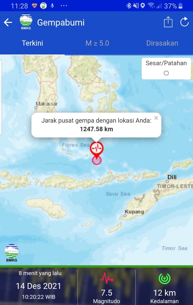 PRAY For Larantuka , Diguncang Gempa 7,5 Berpotensi Tsunami