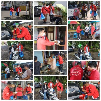 Hebat! Dua Kader PSI Manado Keluar Masuk Jalan dan Rumah Warga Salurkan Ratusan Paket Racebox, Tak Peduli Panas Terik