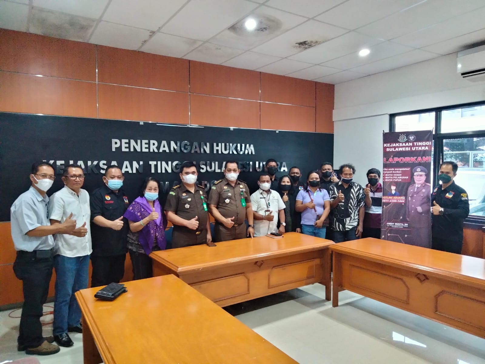 BARMAS Dampingi Warga Tongkaina di Kejati Sulut, Temui Satgas Mafia Tanah