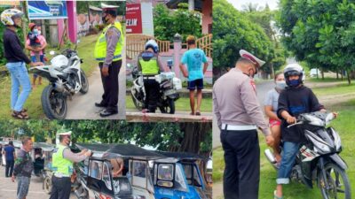 Satlantas Polres Talaud Tegakan Protokol Kesehatan Cegah Covid-19