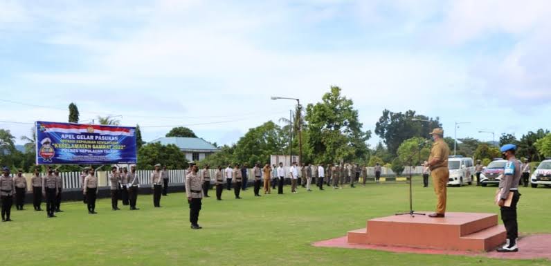 Bupati Talaud Pimpin Apel Gelar Pasukan Operasi Keselamatan Samrat