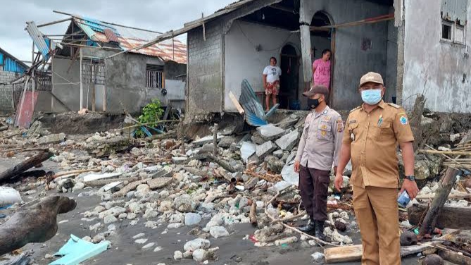 Usulan Pembangunan Talud di Talaud Direspon, BNPB Survey Lokasi