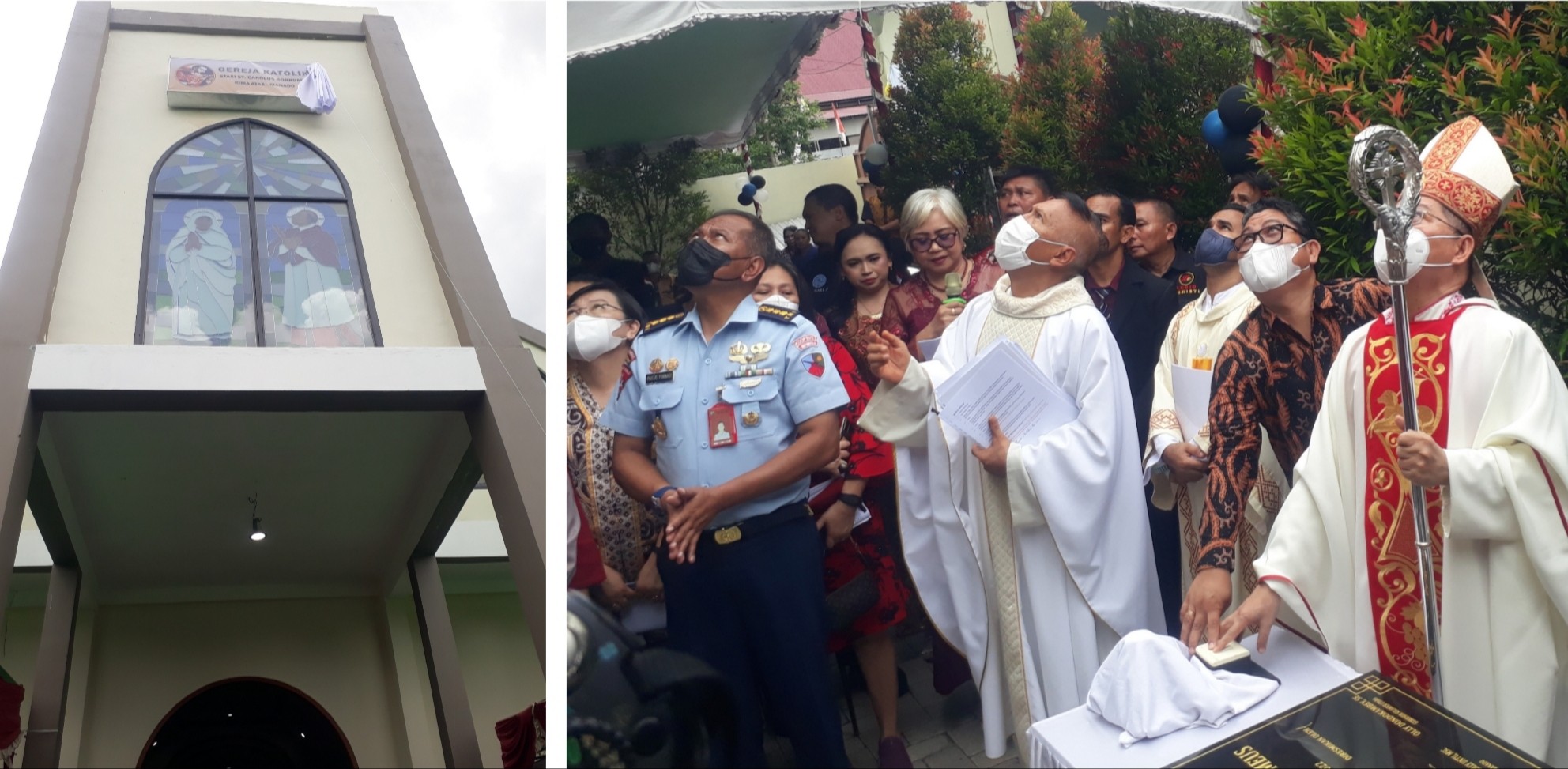 Resmikan Gedung Gereja Katolik Stasi Kima Atas, Uskup Rolly Kutip Pesan Paus Fransiskus