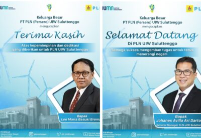 PLN Suluttengo: Terima Kasih Leo Basuki dan Selamat Bertugas Johanes Dartomo