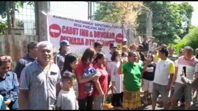 170 KK di Pineleng Segel dan Buat Petisi, Isinya Desak Tower BTS Dibongkar dan IMB Dicabut