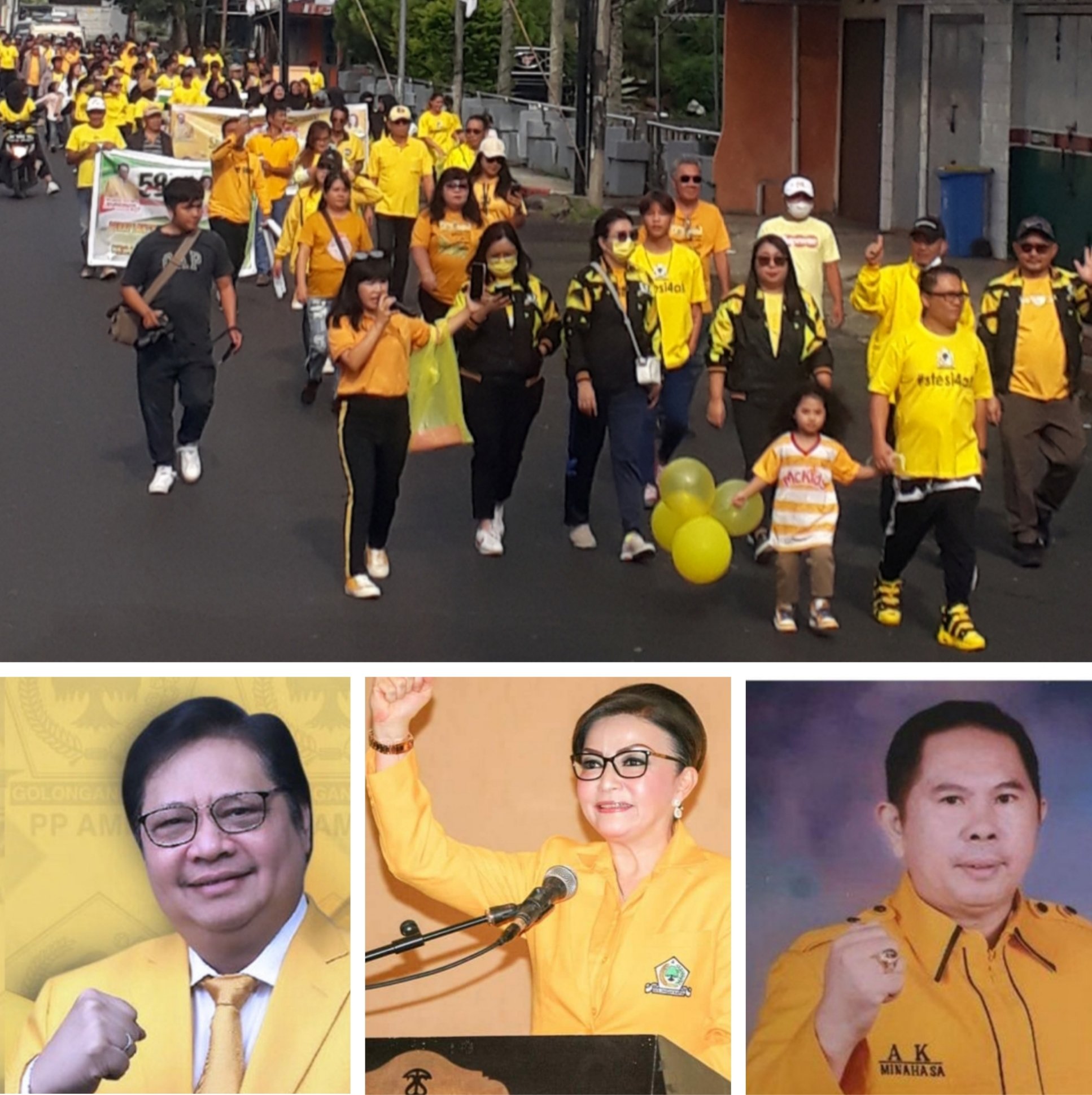 Jalan Sehat Pemecahan Rekor Muri HUT Golkar di Minahasa Sukses dan Sarat Makna, Solidkan Langkah Menuju Kemenangan