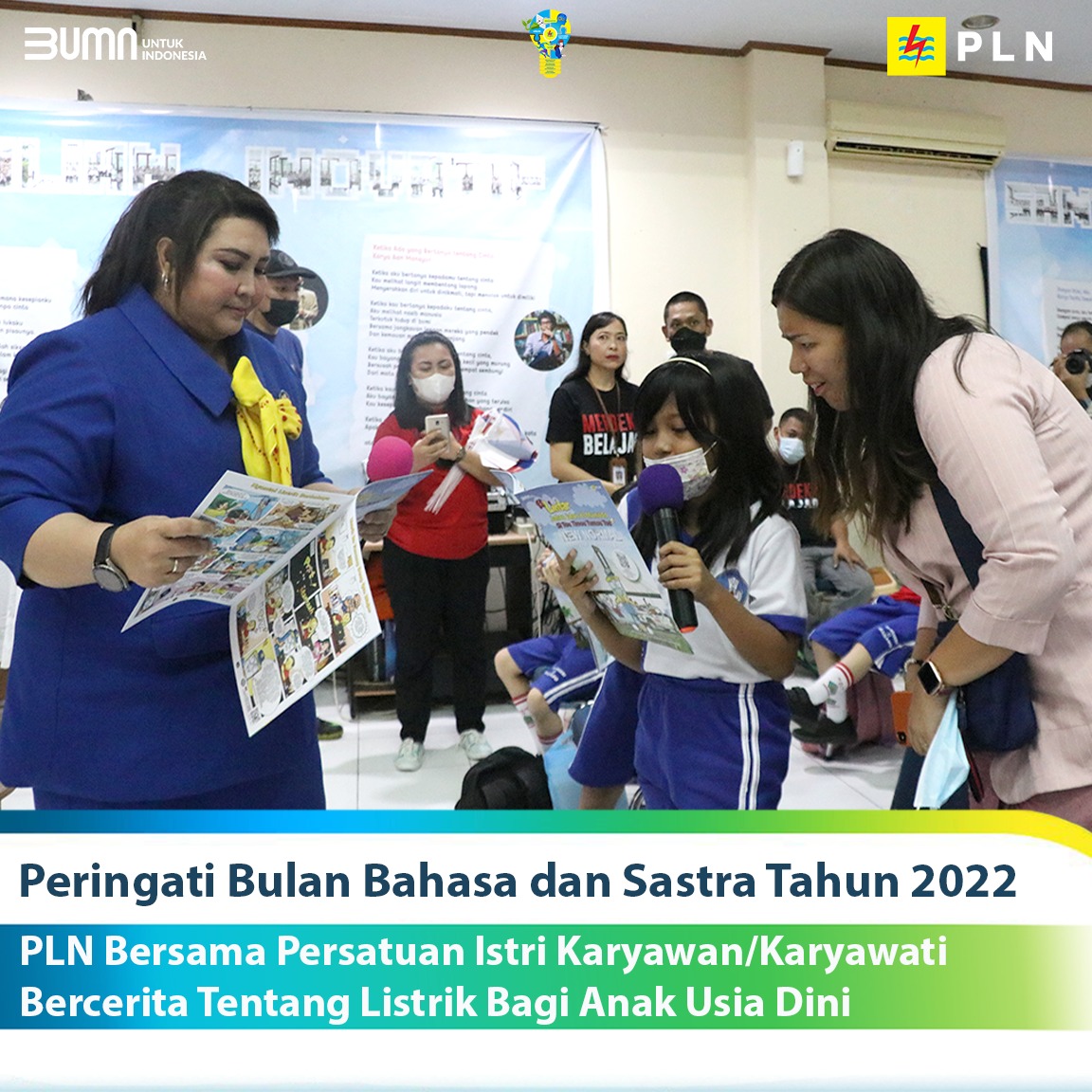 Bercerita Tentang Listrik Bagi Anak Usia Dini, PLN dan PIKK Meriahkan Bulan Bahasa dan Sastra