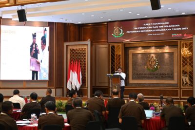 Wakil Jaksa Agung Beri Sambutan Dalam Rakor Tim Pengarah dan Tim Pelaksana Reformasi Birokrasi Kejaksaan