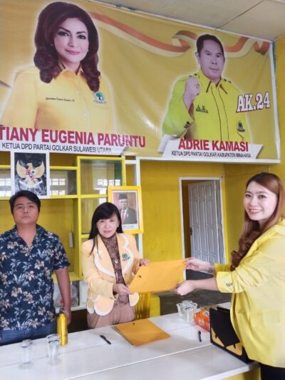 Putri Kapataran Melisa Wakulu Resmi Mendaftar Bakal Caleg Minahasa di Partai Golkar, Ini Komitmennya