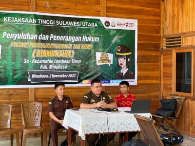 Kejati Sulut Gelar Penyuluhan Hukum Program Binmatkum Jaksa Masuk Desa di Desa Parentek