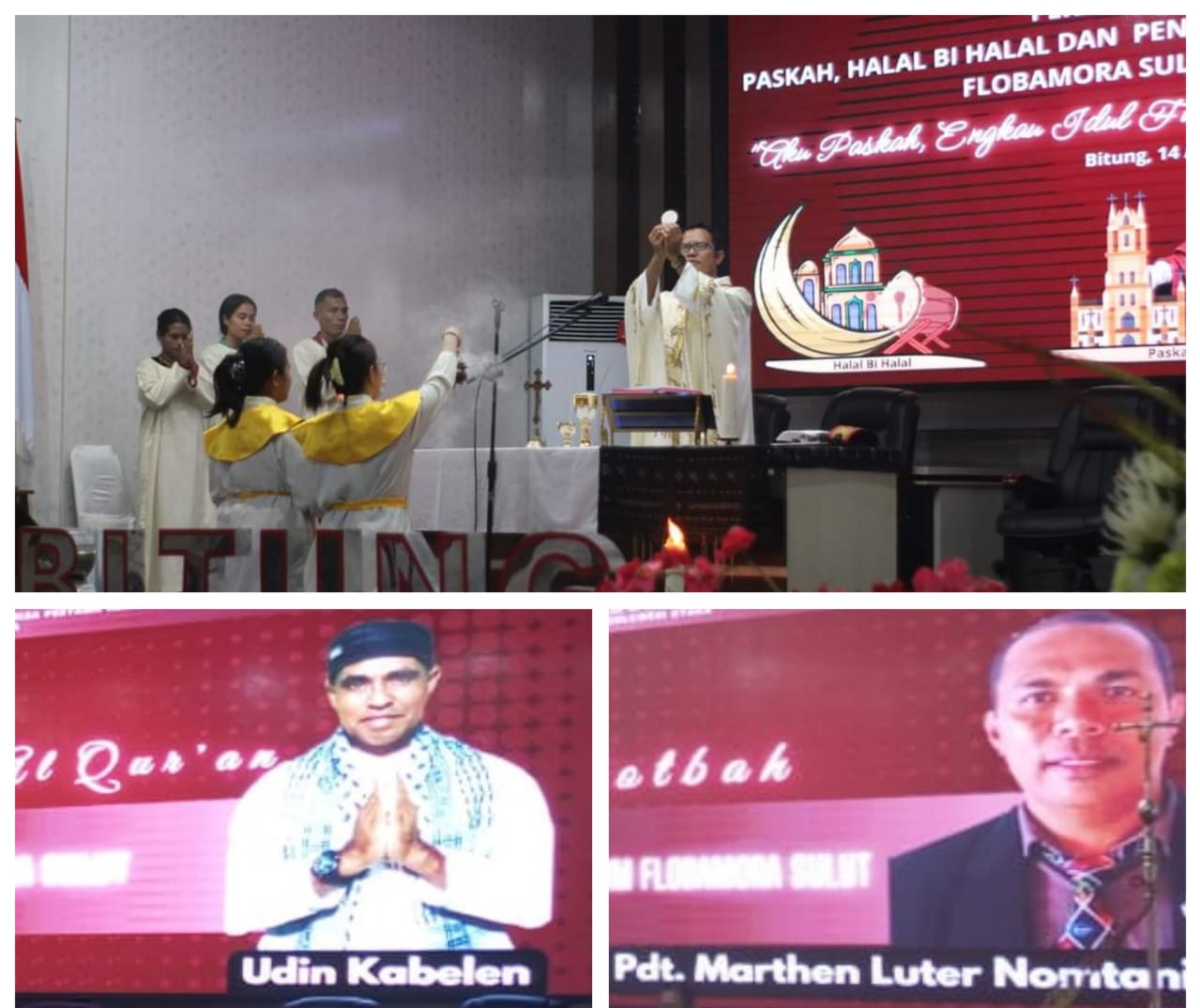 Cuma di Sulut! Ormas Gelar Misa Paskah dan Halal Bi Halal Idul Fitri Bersamaan, Dandim Bitung Ucapkan Doa Bapa Kami Salam Maria, Bukti Sumbangsi Flobamora Sulut Untuk Toleransi Indonesia