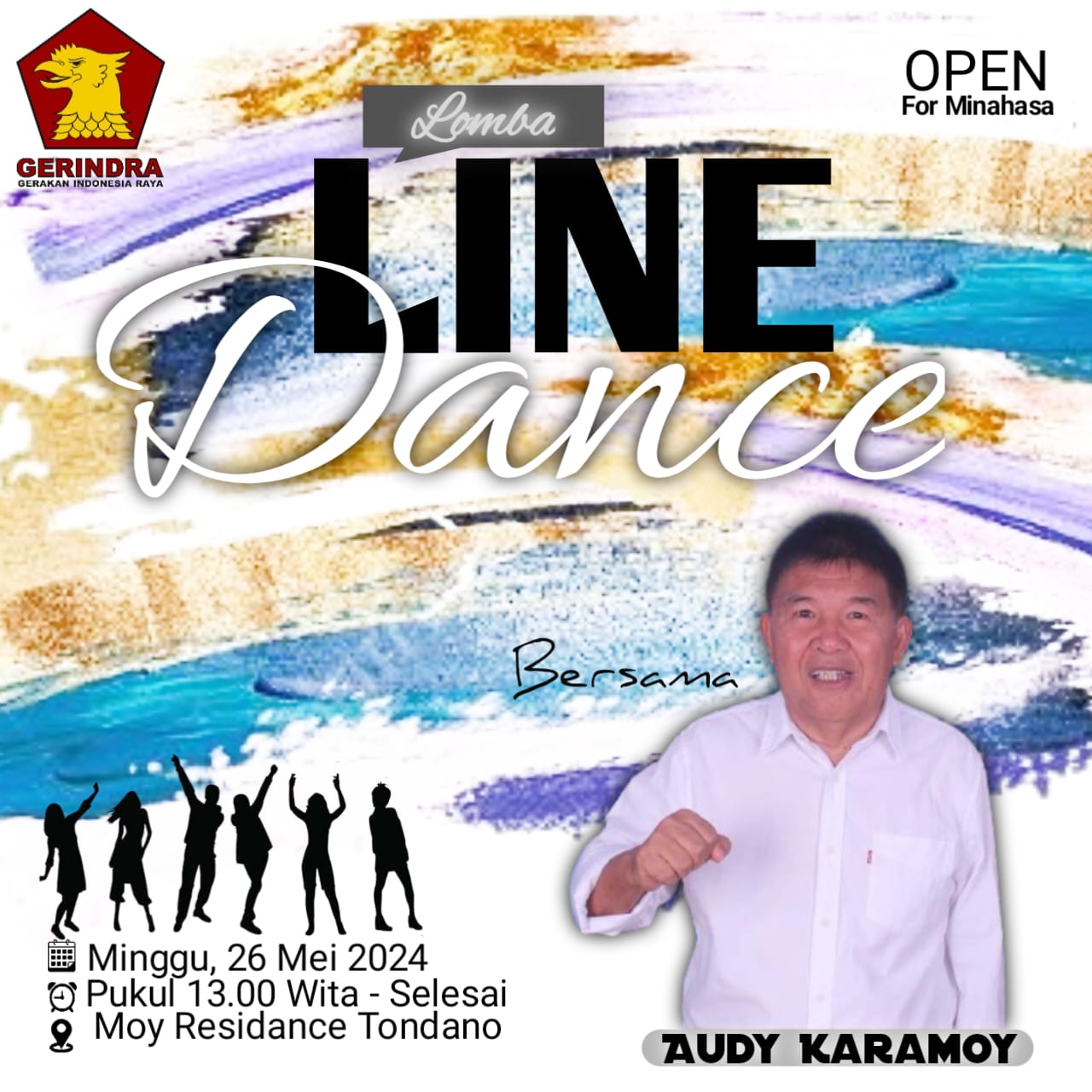 Peduli Kesehatan Wujudkan Silaturahmi dan Harmoni Masyarakat, Audy Karamoy Gelar Lomba Line Dance se-Kabupaten Minahasa