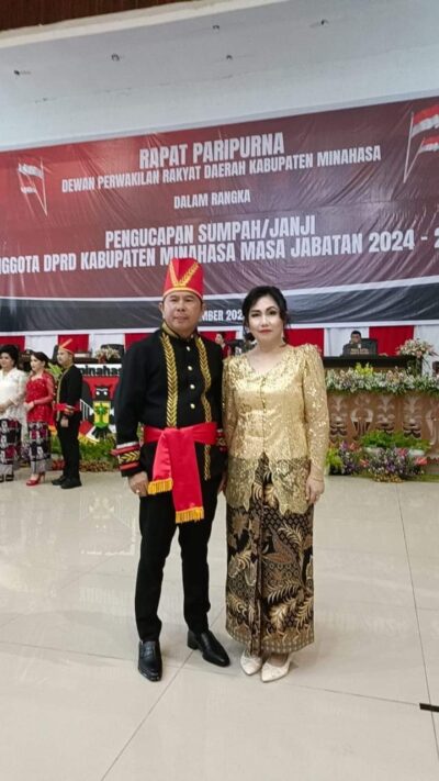 Sah! Adrie Kamasi Dilantik Jadi Anggota DPRD Minahasa