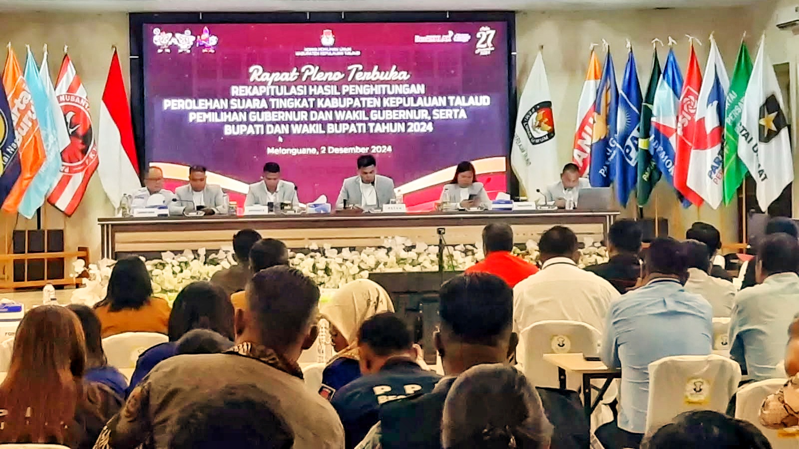 KPU Talaud Gelar Rekapitulasi Suara Pilkada 2024